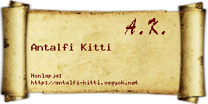 Antalfi Kitti névjegykártya